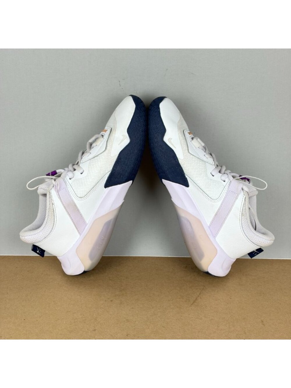 Nike Zoom Crossover Game Mode Basketball Shoes Youth 4Y White Purple Athletic - Picture 5 of 10
